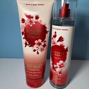 Bath & Body Works Japanese Cherry Blossom Hydration Set